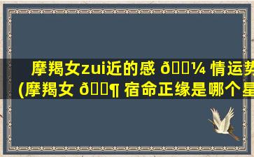 摩羯女zui
近的感 🐼 情运势(摩羯女 🐶 宿命正缘是哪个星座男)